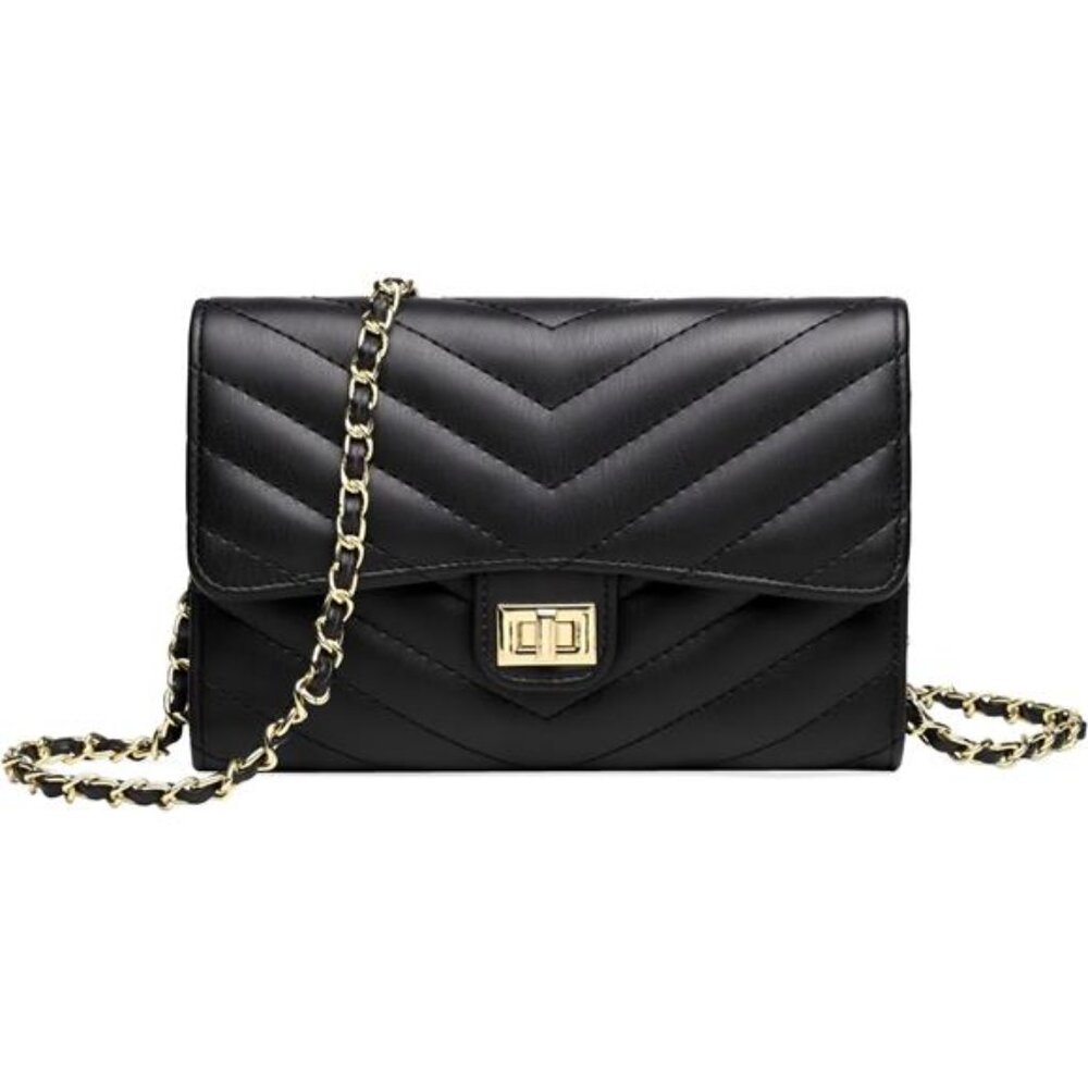 Small Black Leather Crossbody Purse - Picture 3 of 4